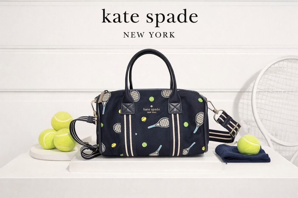 Kate Spade Authentic Rosie Racket & Bsll Small Duffle Crossbody